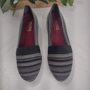 Munro Black and White Striped Women's Shoes